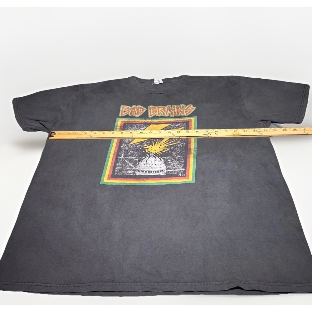 Bad Brains Vintage Graphic T-Shirt Faded Black Punk Rock Band Tee 2XL Hardcore - Picture 5 of 7